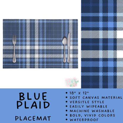 Batch #602 - Table Runners & Placemats - Closes 10/23 - ETA mid Dec - Blue Plaid Placemat