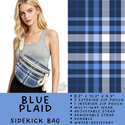 Batch #604 - Sidekick Bag 3 - Closes 10/26 - ETA mid/late Dec - Blue Plaid Sidekick Bag