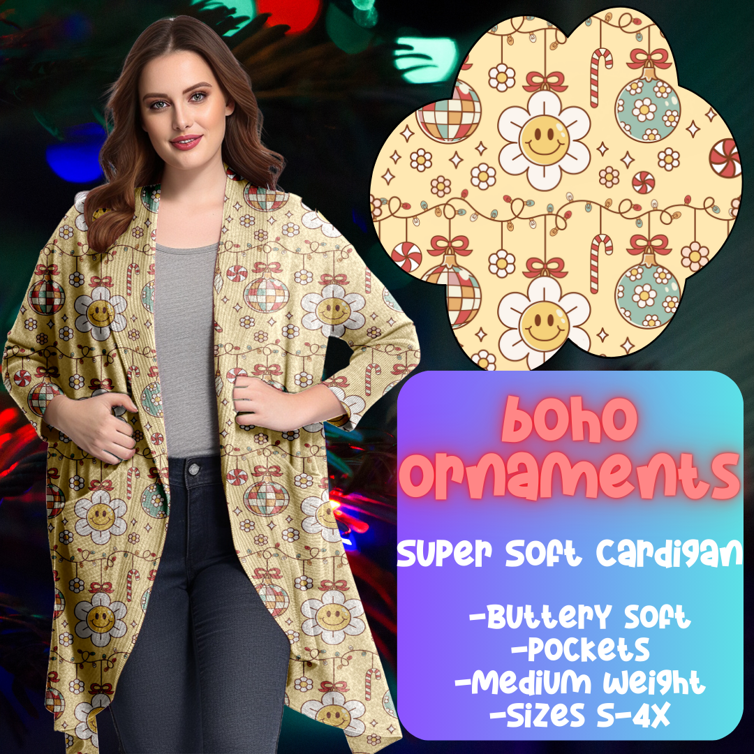 BOHO ORNAMENT - CHRISTMAS RUN -SOFT CARDGIAN PREORDER CLOSING 9/29