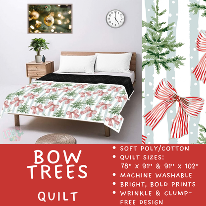 Batch #597 - Christmas Quilts - Closes 10/12 - ETA early Dec - Bow Trees Quilt
