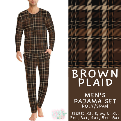 Batch #580 - Fall Family Pajamas 2 - Closes 9/4 - ETA early Nov - Brown Plaid Men's Pajama Set