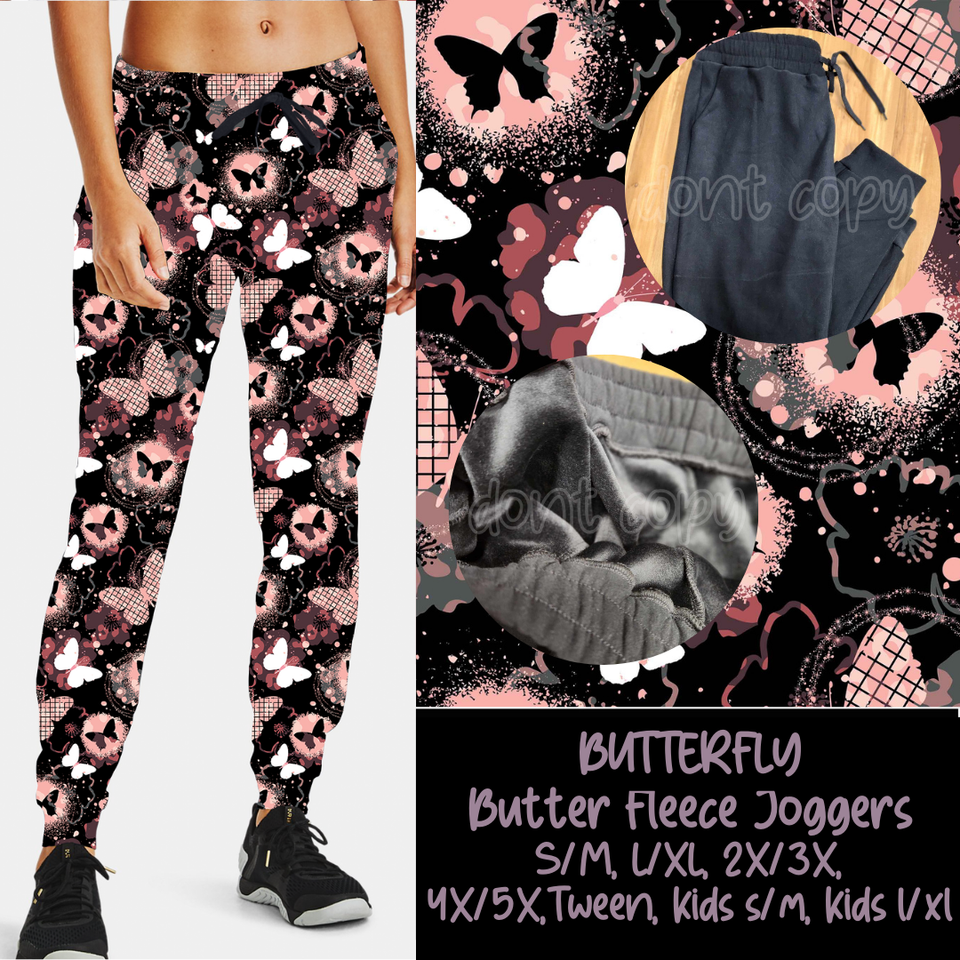 BUTTERFLY - BUTTER FLEECE LINED UNISEX JOGGERS