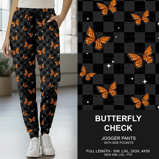 B267 - Preorder Butterfly Check Joggers (Closes 12/21. ETA late Feb.)