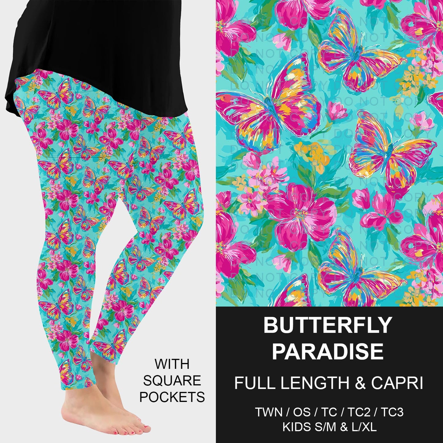 B298 - Preorder Butterfly Paradise Leggings w/ Pockets (Closes 7/05. ETA: early Sept.)