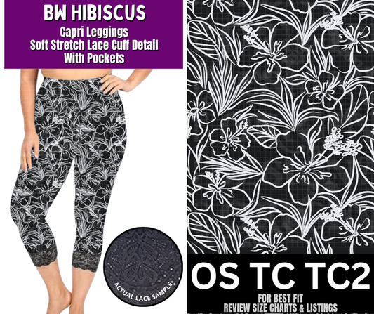 BW Hibiscus Lace Cuff Capris w/ Pockets