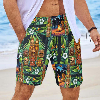 Force 99 Mens Beach Shorts with Drawstring Waist