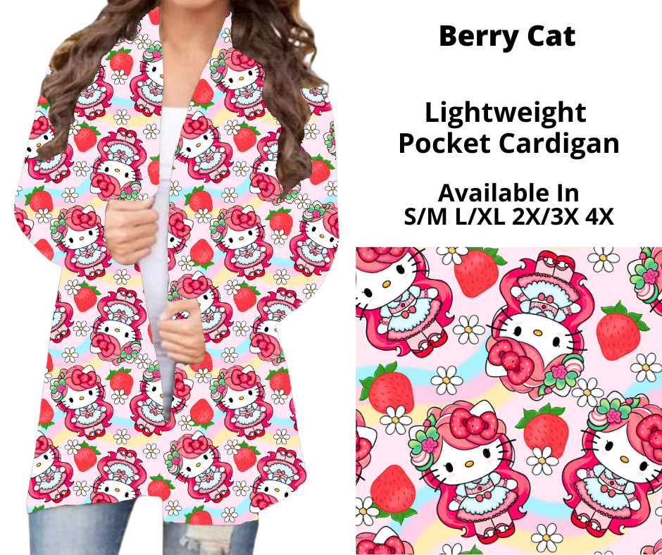 Preorder! Closes 11/20. ETA Jan. Berry Cat Cardigan