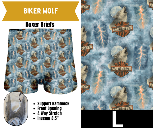 Biker Wolf Boxer Briefs