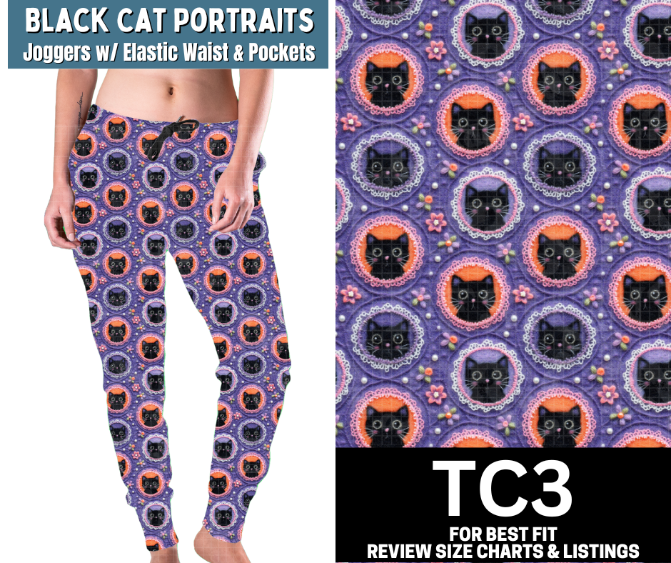 Black Cat Portraits Joggers