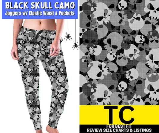 Black Skull Camo Joggers