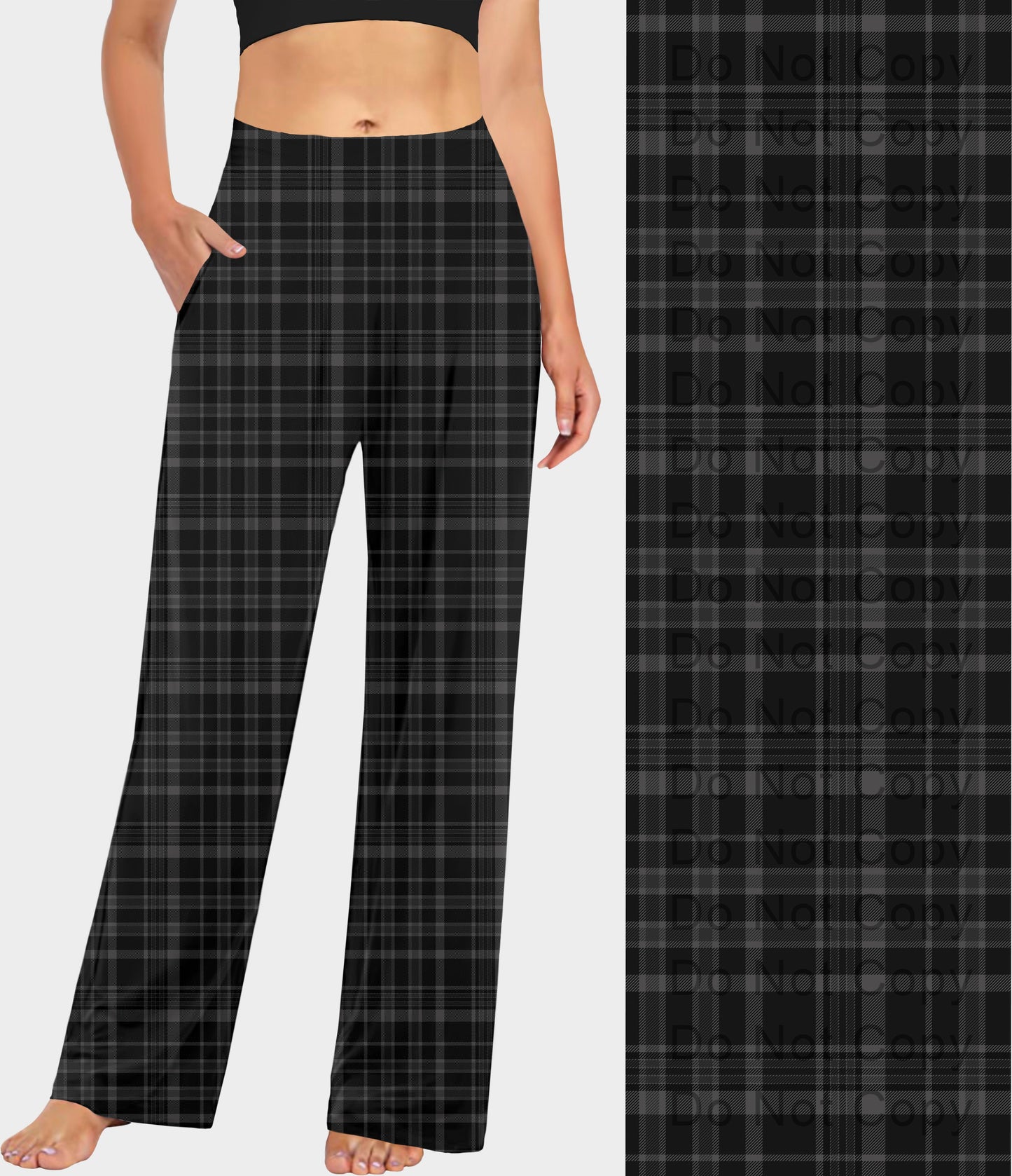 RTS - Black Plaid Lounge Pants