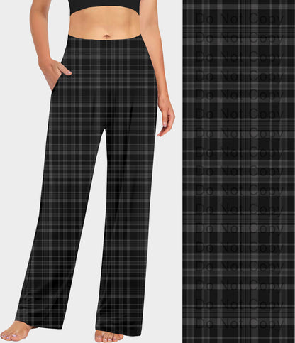 RTS - Black Plaid Lounge Pants