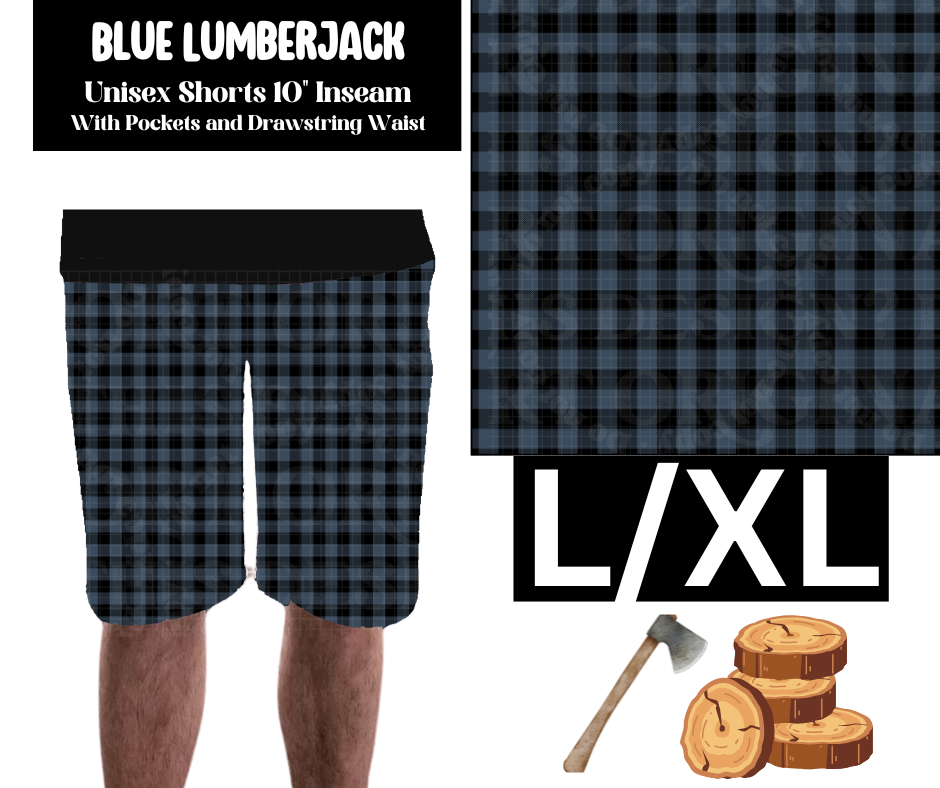 Blue Lumberjack Unisex Shorts