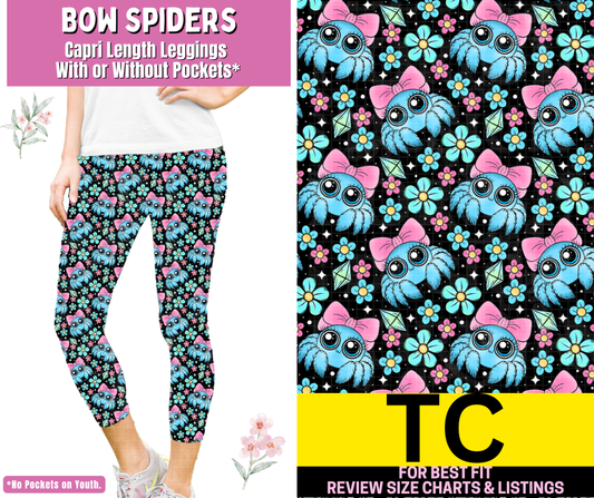 Bow Spiders Capri Length Leggings w/ Pockets