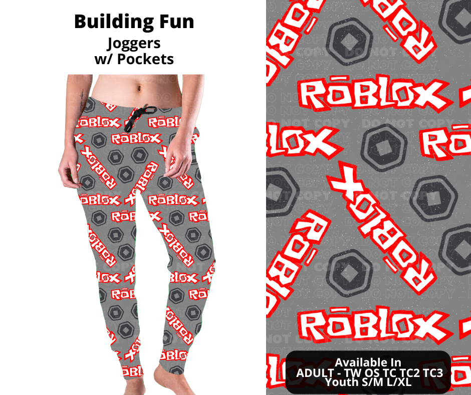 Preorder! Closes 11/27. ETA Feb. Building Fun Joggers