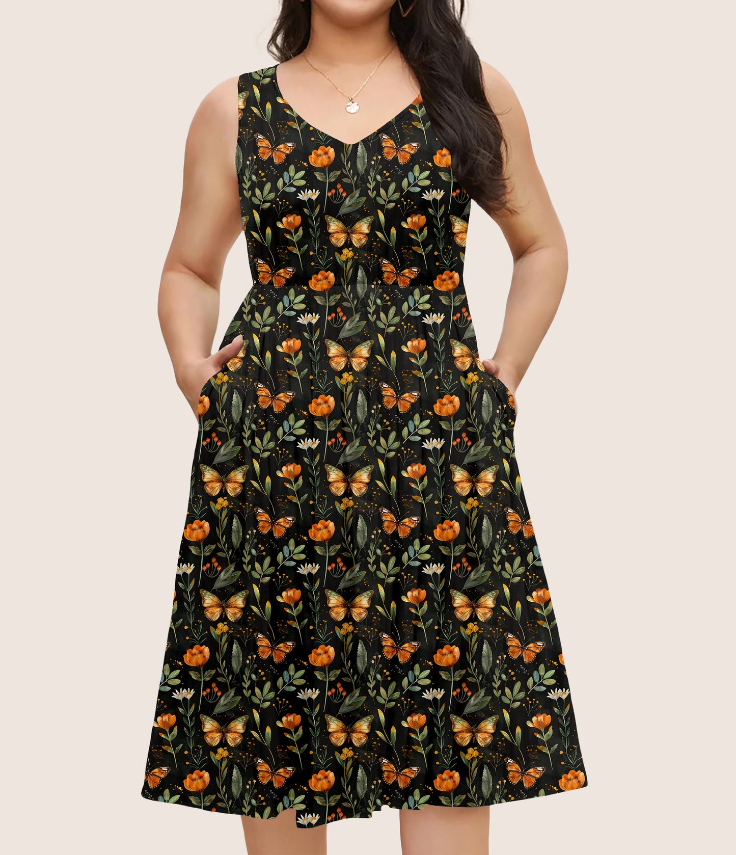 RTS - Butterflies at Dusk Pocket Dress