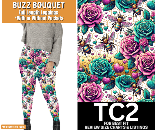 Buzz Bouquet Full Length Leggings w/ Pockets