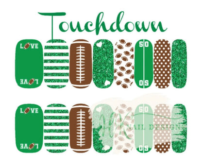 Touch Down Nail Wraps