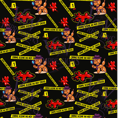 Balloon Dog Crime Digital Files PNG, SVG, Seamless Pattern, Sublimation & DTF