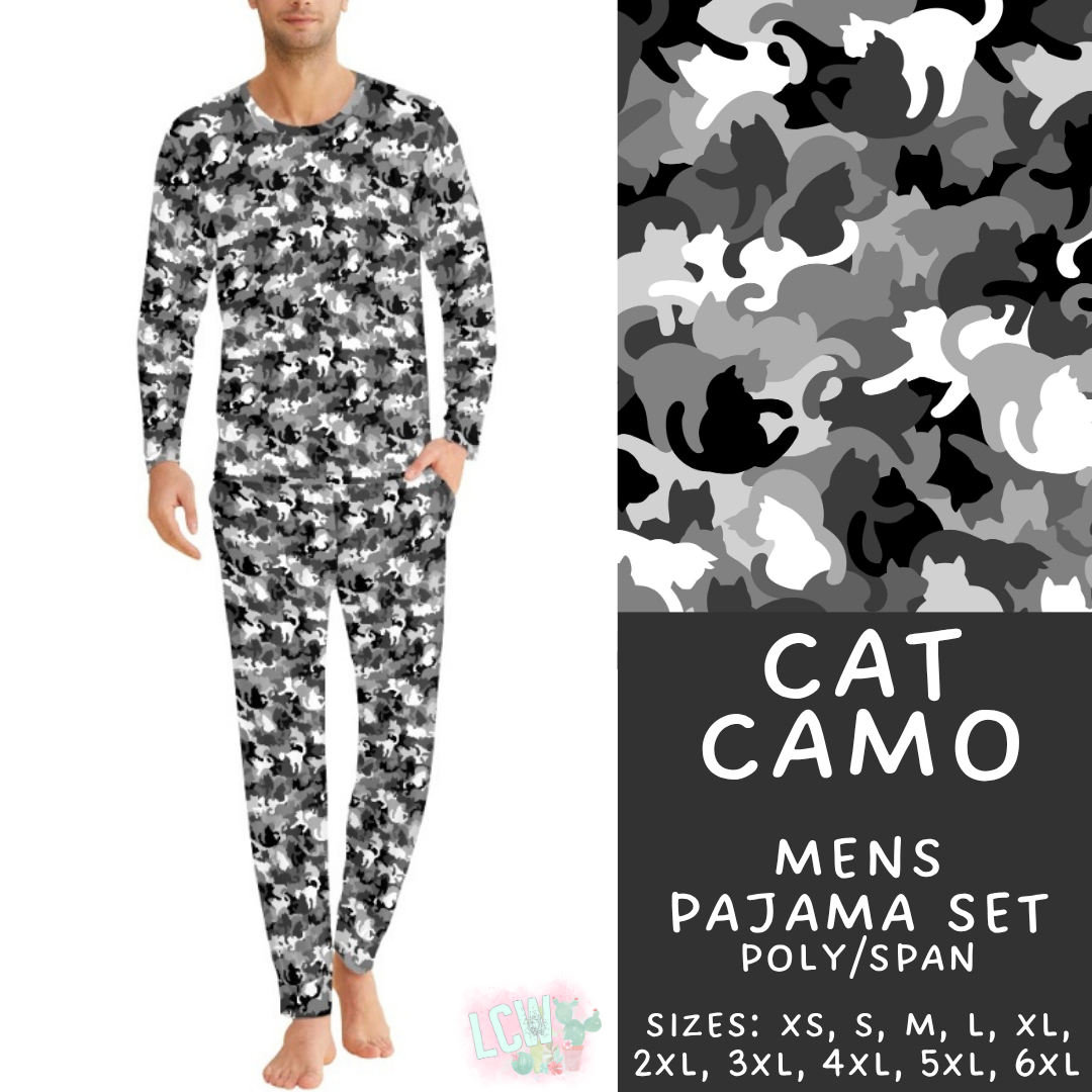Batch #587 - Family Pajamas 2 - Closes 9/18 - ETA mid Nov - Cat Camo Men's Pajama Set