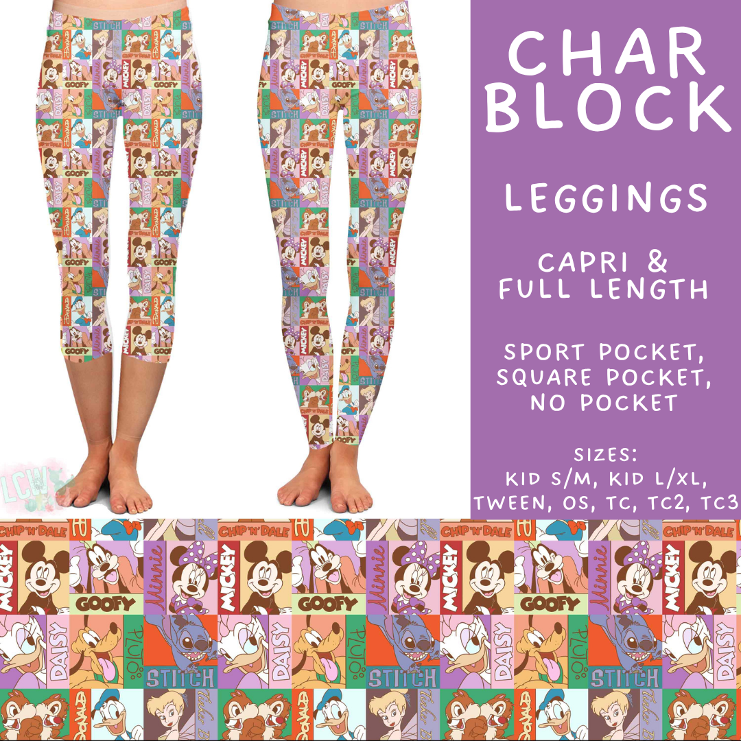 Batch #585 - Magical Faves 24 - Closes 9/14 - ETA mid Nov - Char Block Full and Capri Length Leggings