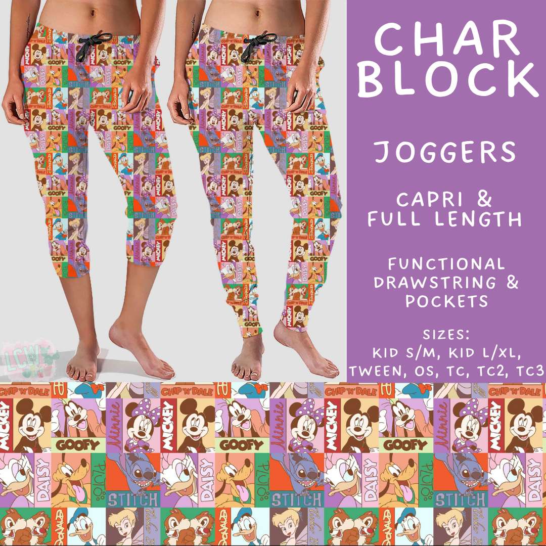 Batch #585 - Magical Faves 24 - Closes 9/14 - ETA mid Nov - Char Block Full and Capri Length Joggers