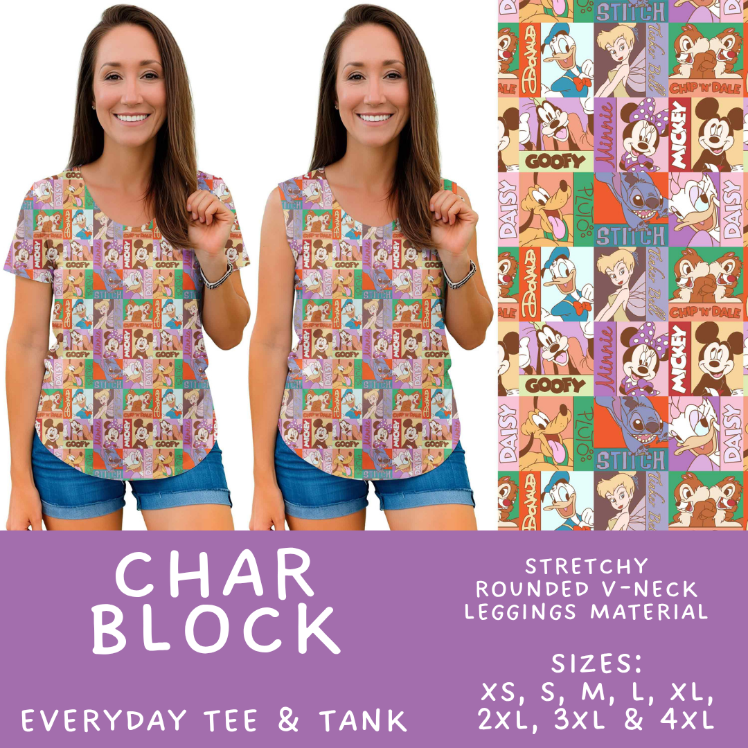 Batch #585 - Magical Faves 24 - Closes 9/14 - ETA mid Nov - Char Block Everyday Tank & Tee