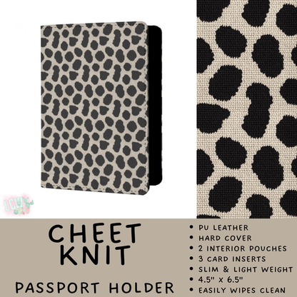 Batch #609 - Travel Collection 2 - Closes 11/6 - ETA early Jan - Cheet Knit Passport Holder