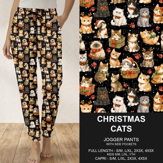 B315 - Preorder Christmas Cats Joggers (Closes 10/04. ETA: early Dec.)