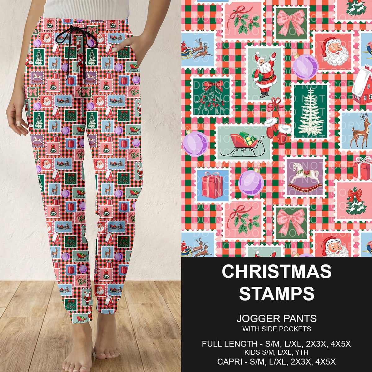 B315 - Preorder Christmas Stamps Joggers (Closes 10/04. ETA: early Dec.)