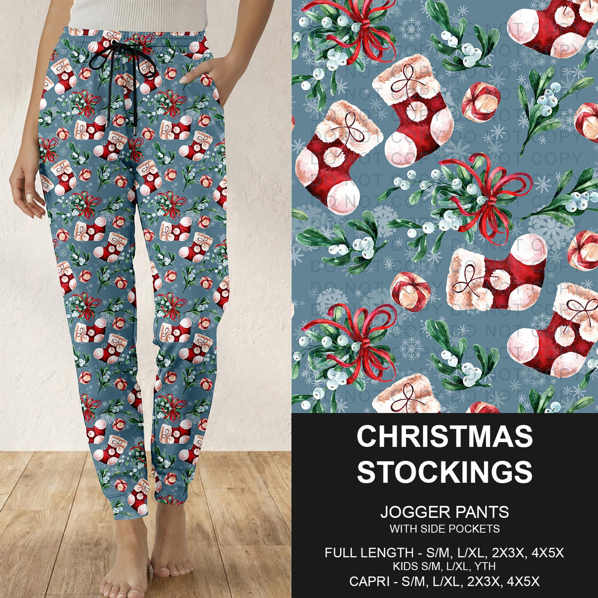 B315 - Preorder Christmas Stockings Joggers (Closes 10/04. ETA: early Dec.)