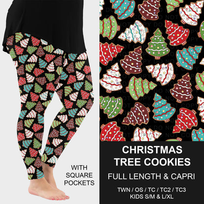 B312 - Preorder Christmas Tree Cookies Leggings w/ Pockets (Closes 9/13. ETA: mid Nov.)