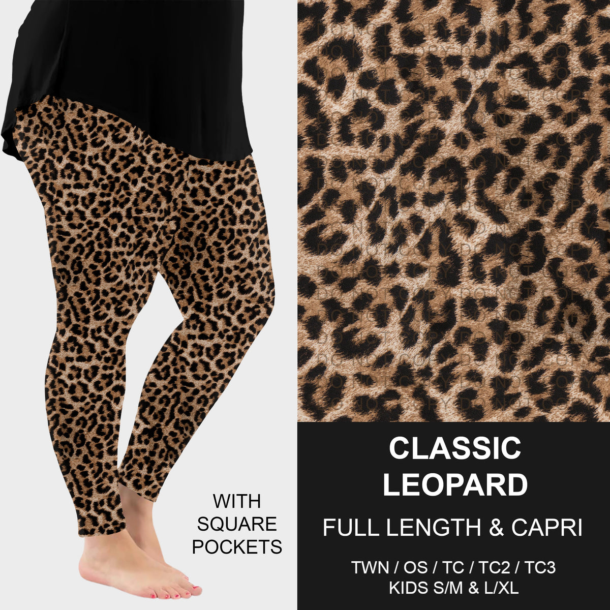 B314 - Preorder Classic Leopard Leggings w/ Pockets (Closes 9/27. ETA: late Nov.)