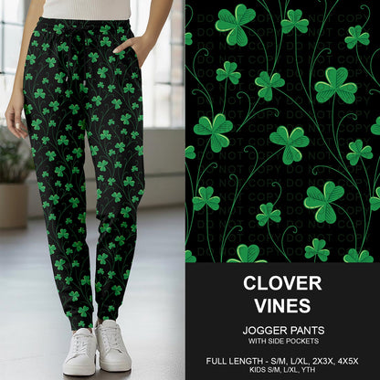B268 - Preorder Clover Vines Joggers (Closes 12/28. ETA mid Feb.)