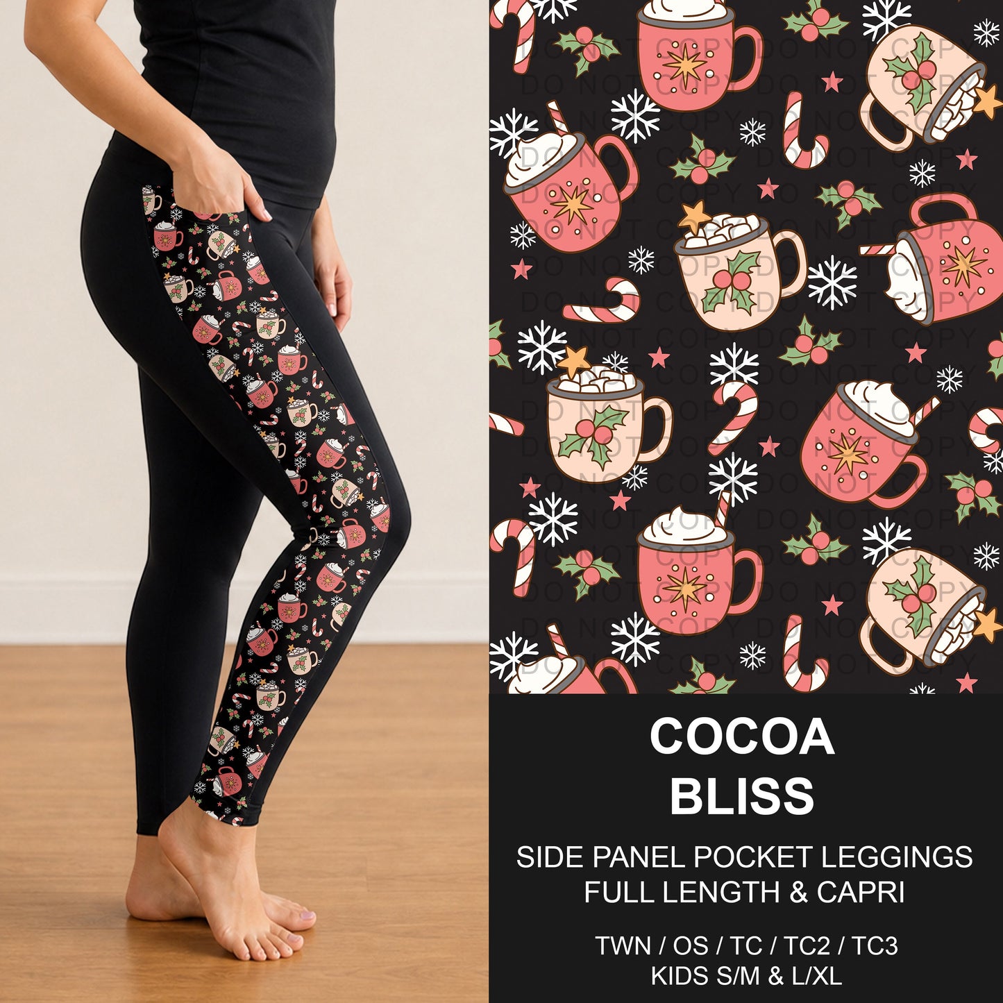 B311 - Preorder Cocoa Bliss Side Panel Pocket Leggings (Closes 9/06. ETA: mid Nov.)