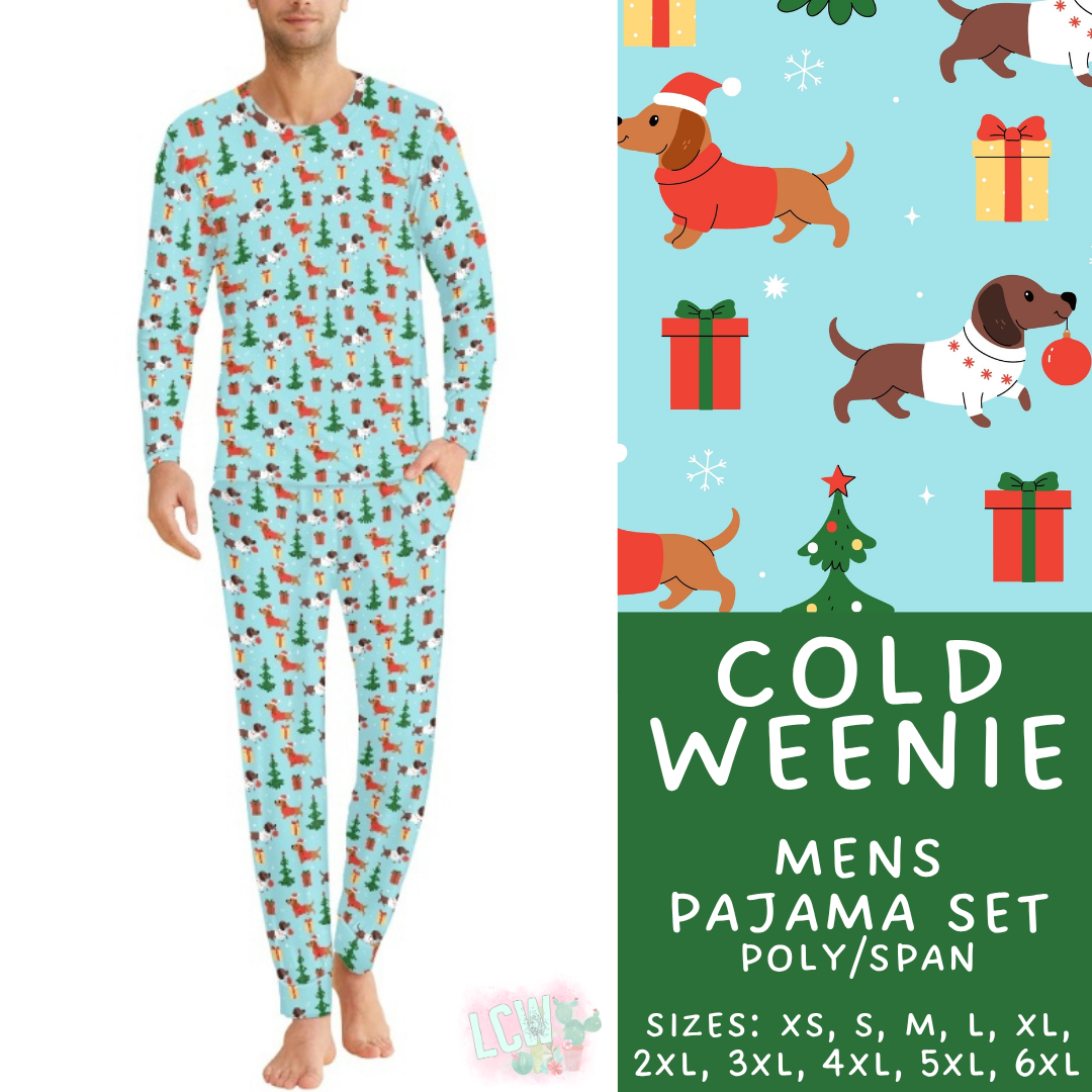 Batch #584 - Christmas Family Pajamas - Closes 9/11 - ETA mid Nov - Cold Weenie Men's Pajama Set
