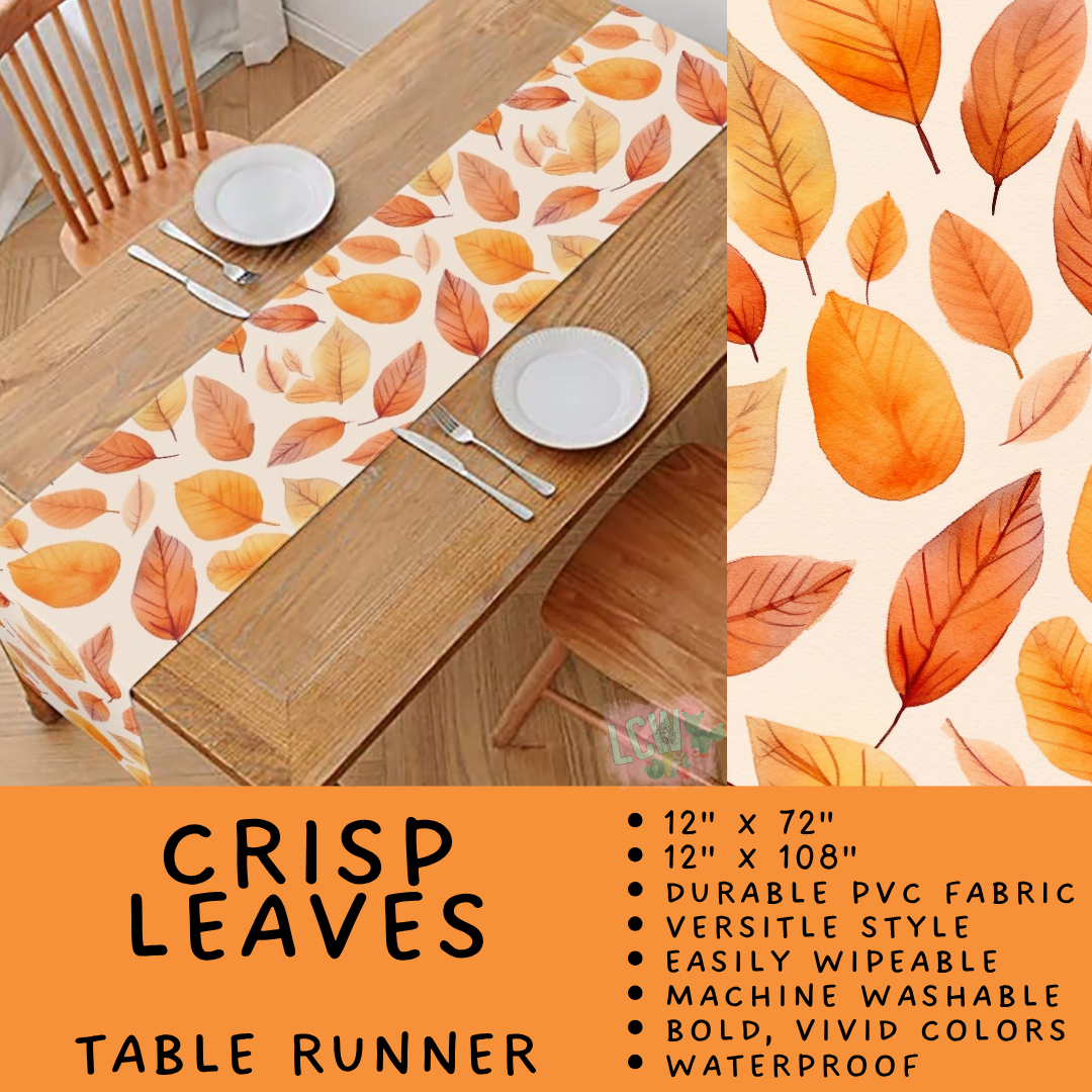 Batch #588 - Table Runners - Closes 9/21 - ETA early/mid Nov - Crisp Leaves Table Runner