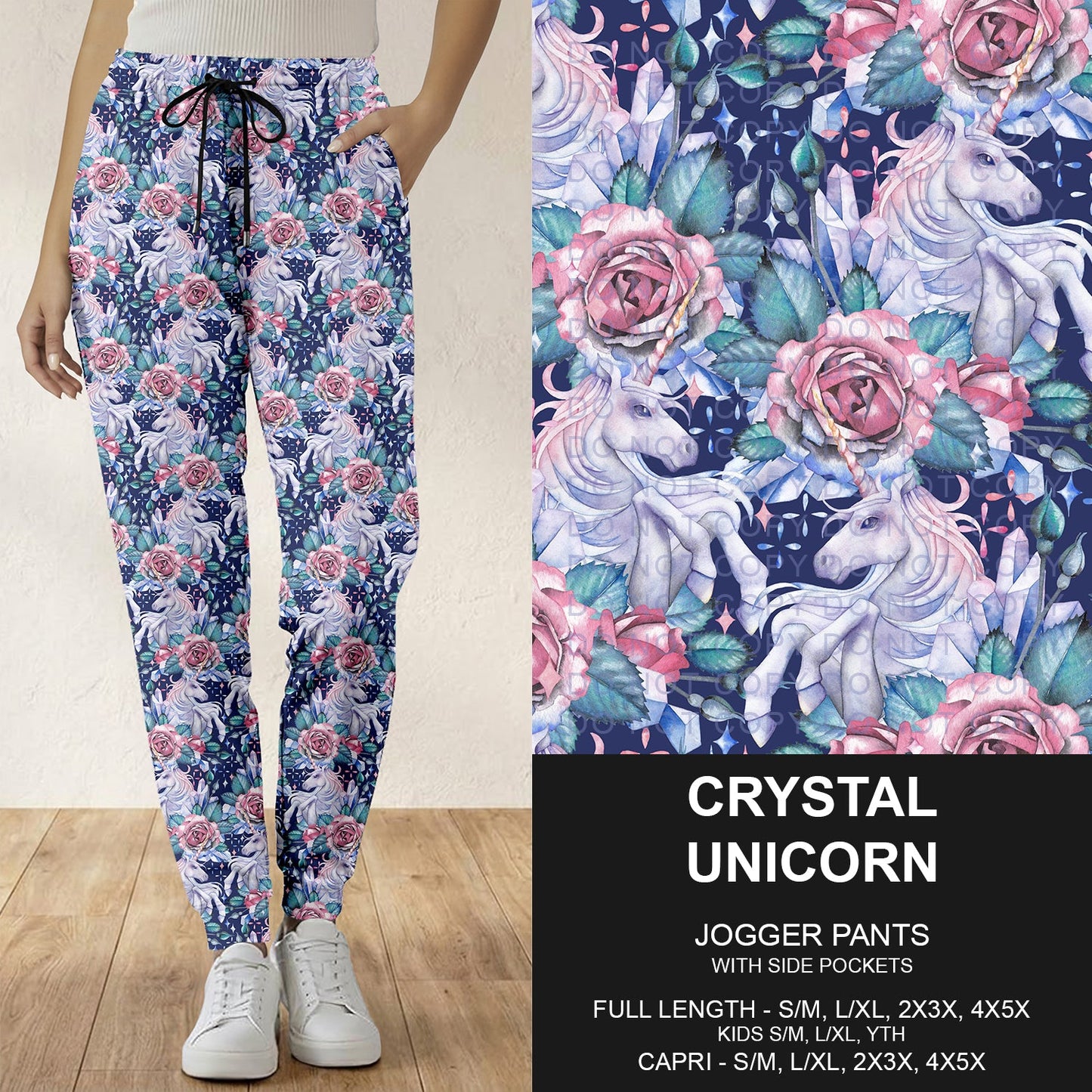 B292 - Preorder Crystal Unicorn Joggers (Closes 5/24. ETA: late July)