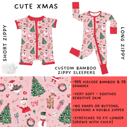 Batch #593 - Little Dreamers Christmas 3 - Closes 10/2 - ETA late Nov - Cute Xmas Short and Long Zippy Sleeper