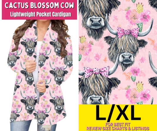 Cactus Blossom Cow Pocket Cardigan