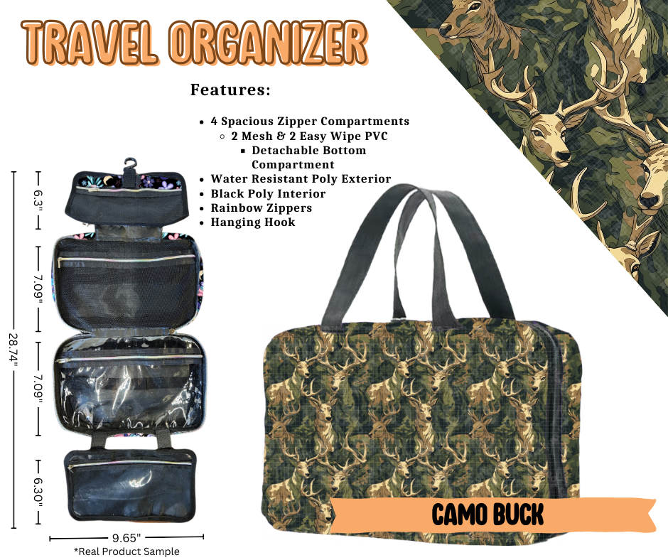 Camo Buck Travel Organizer