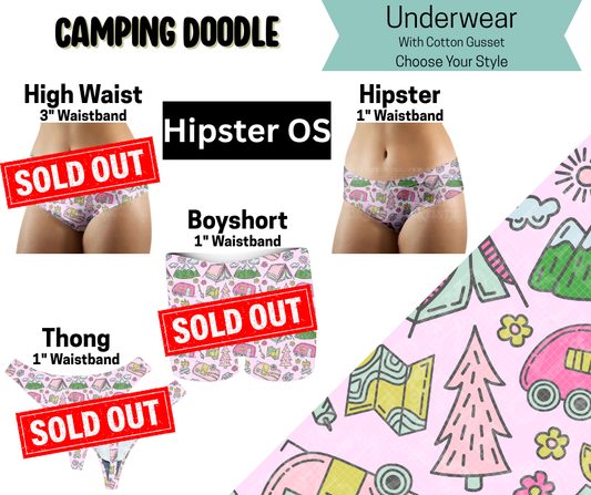 Camping Doodle Hipster Underwear