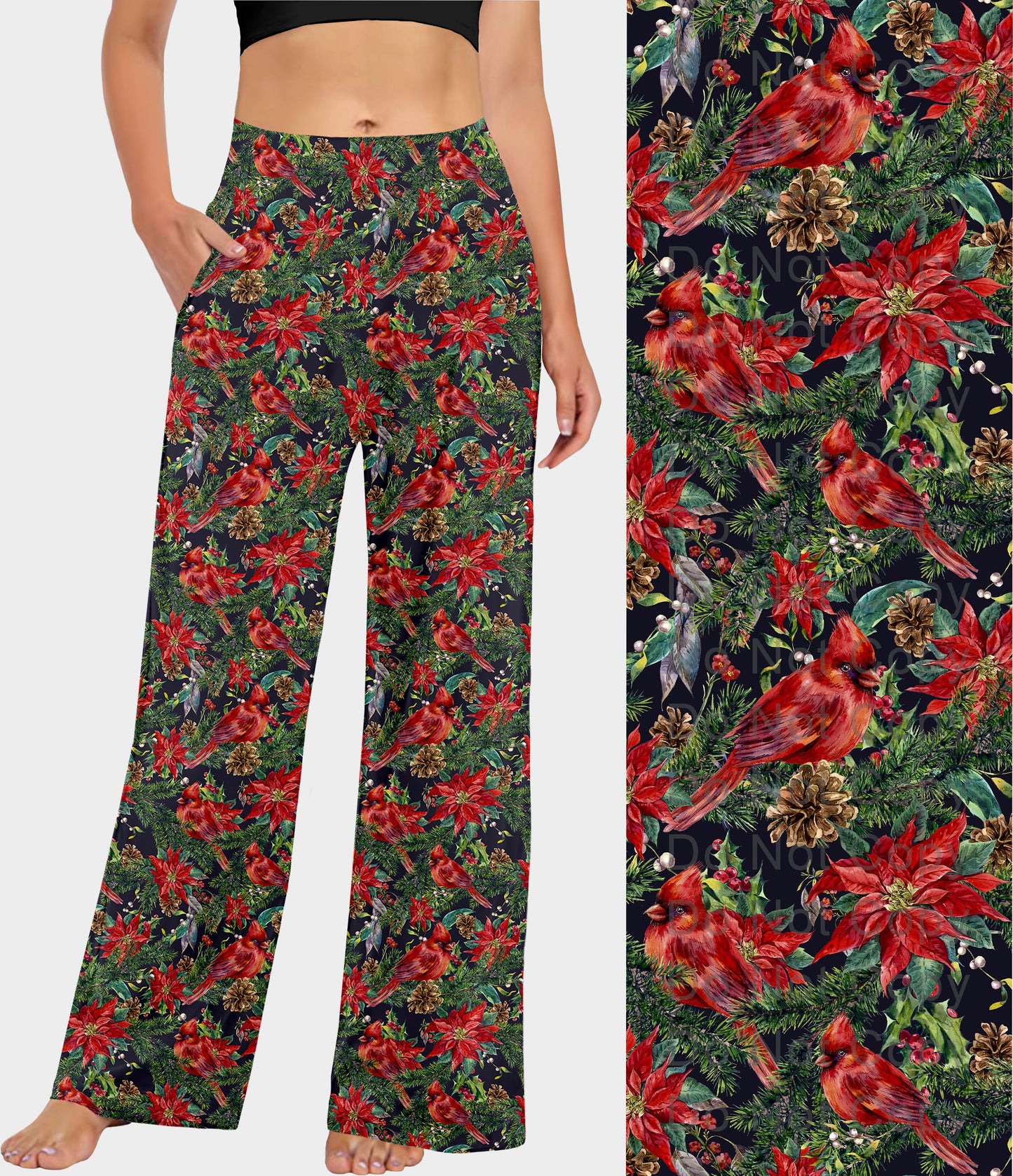 RTS - Cardinal Poinsettia Lounge Pants