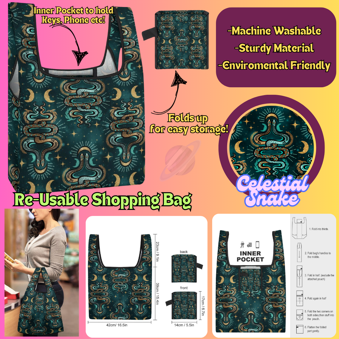 CELESTIAL SNAKE - Re-Usable Shopping Bags PREORDER Closing 1/15