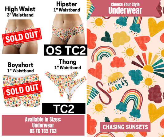 Chasing Sunsets Hipster, Thong Underwear