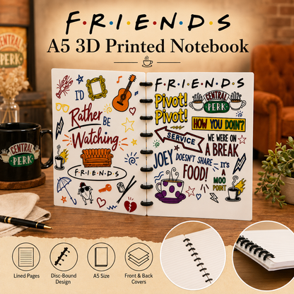 FRIENDS- 3D PRINTED REFILLABLE NOTEBOOK