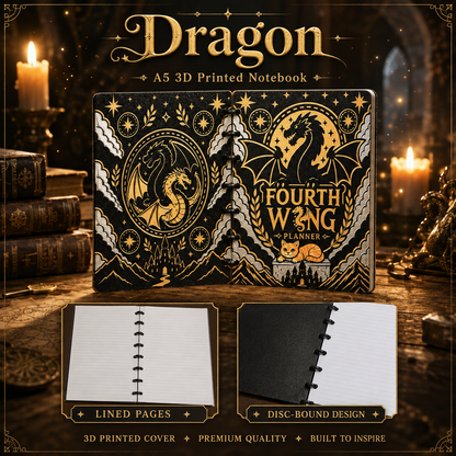DRAGON WING INSP- 3D PRINTED REFILLABLE NOTEBOOK