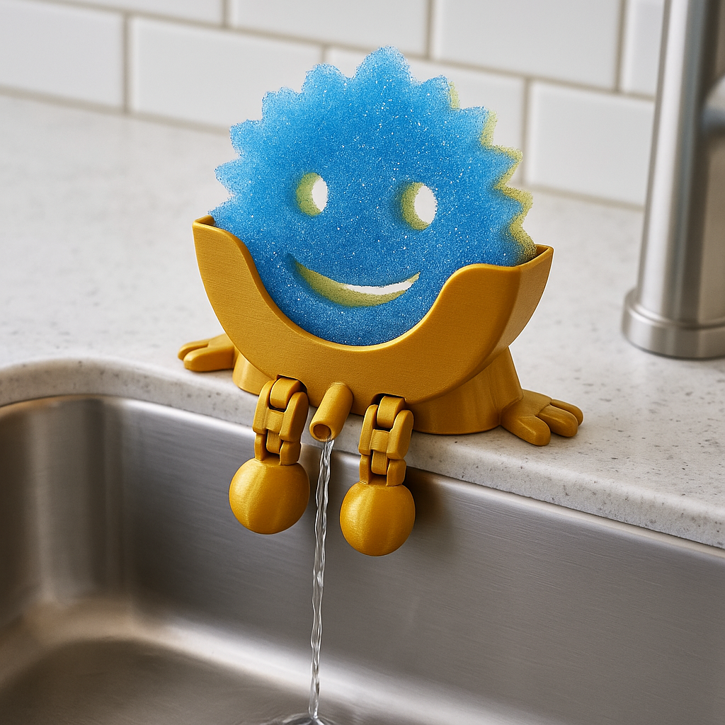 SCRUB DAD SPONGE HOLDER-3D PRINTED