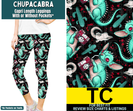 Chupacabra Capri Length Leggings w/ Pockets