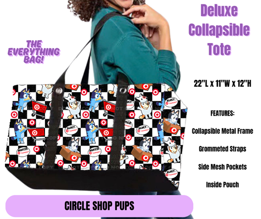 Circle Shop Pups Collapsible Tote